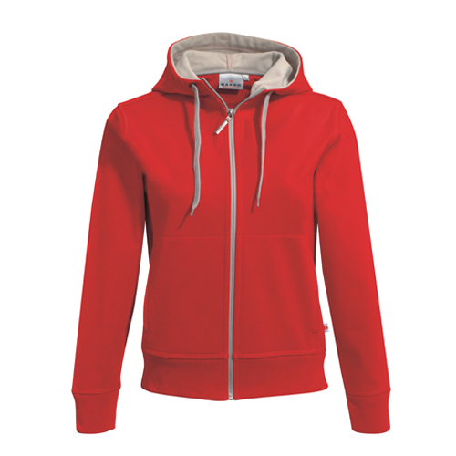 women-kapuzen-jacke bonded 255 in rot