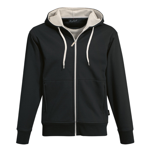 kapuzen-jacke bonded 455 in schwarz