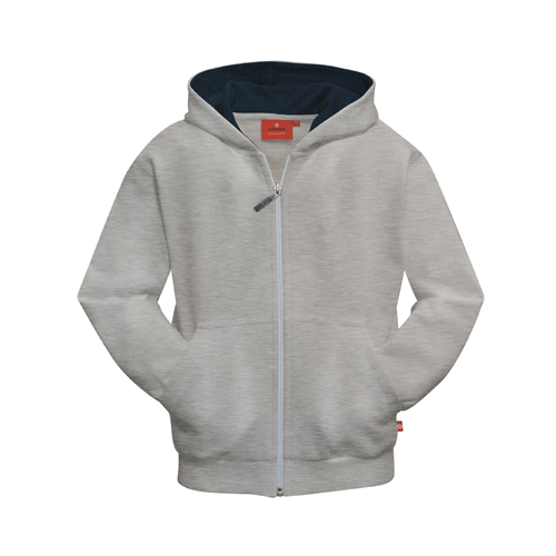 kids-kapuzen-jacke contrast 628 in 15 grau-meliert/tinte