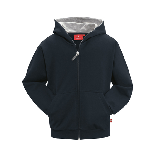 kids-kapuzen-jacke contrast 628 in 05 schwarz/grau-meliert