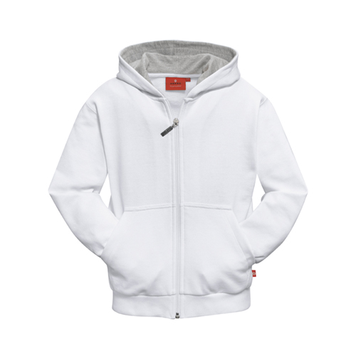 kids-kapuzen-jacke contrast 628 in 01 wei/grau-meliert